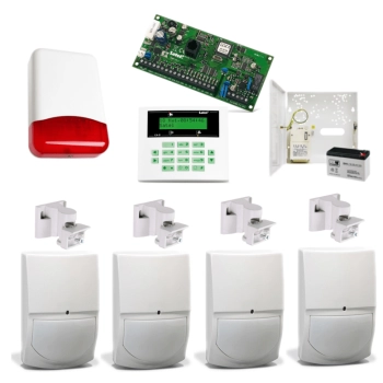 SYSTEM ALARMOWY SATEL CA-5 KPL LCD + 4x SWAN QUAD + TI700